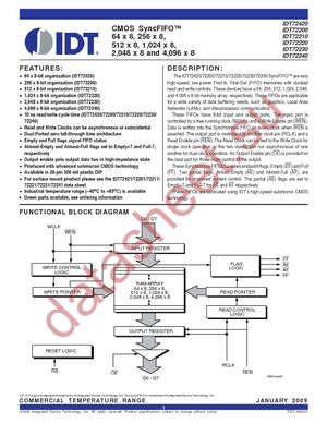 IDT72200L10TP datasheet  